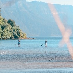 Paddling at Mokau Landing