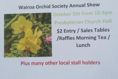 WAIROA ORCHID SOCIETY ANNUAL SHOW