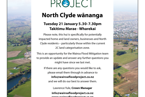 WAIROA FLOOD MITIGATION PROJECT NORTH CLYDE WaNANGA